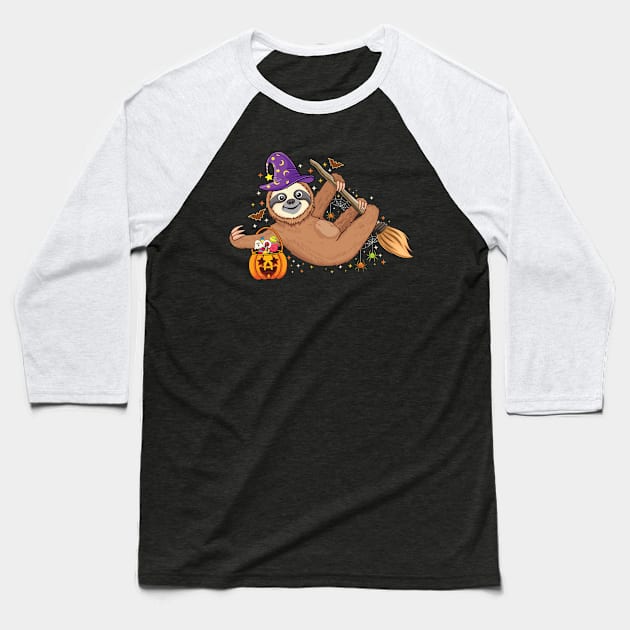 Funny animal Halloween Sloth Lovers Cute Halloween sloth Baseball T-Shirt by UNXart